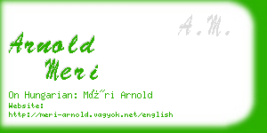 arnold meri business card